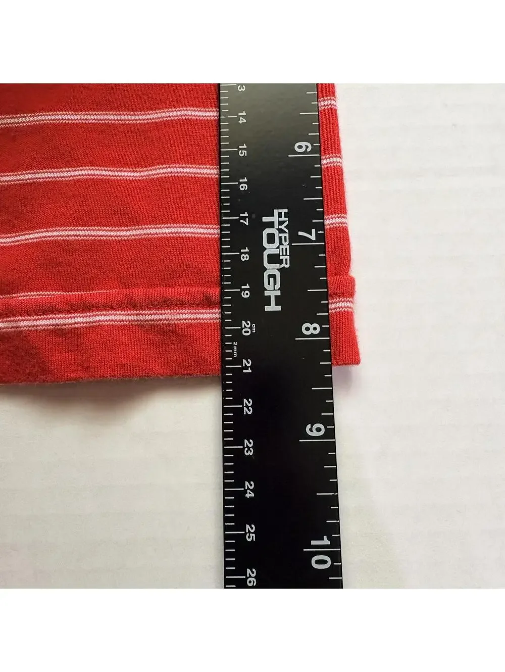 Banana Republic Men's XL Red White Striped Fitted Pima Polo Shirt